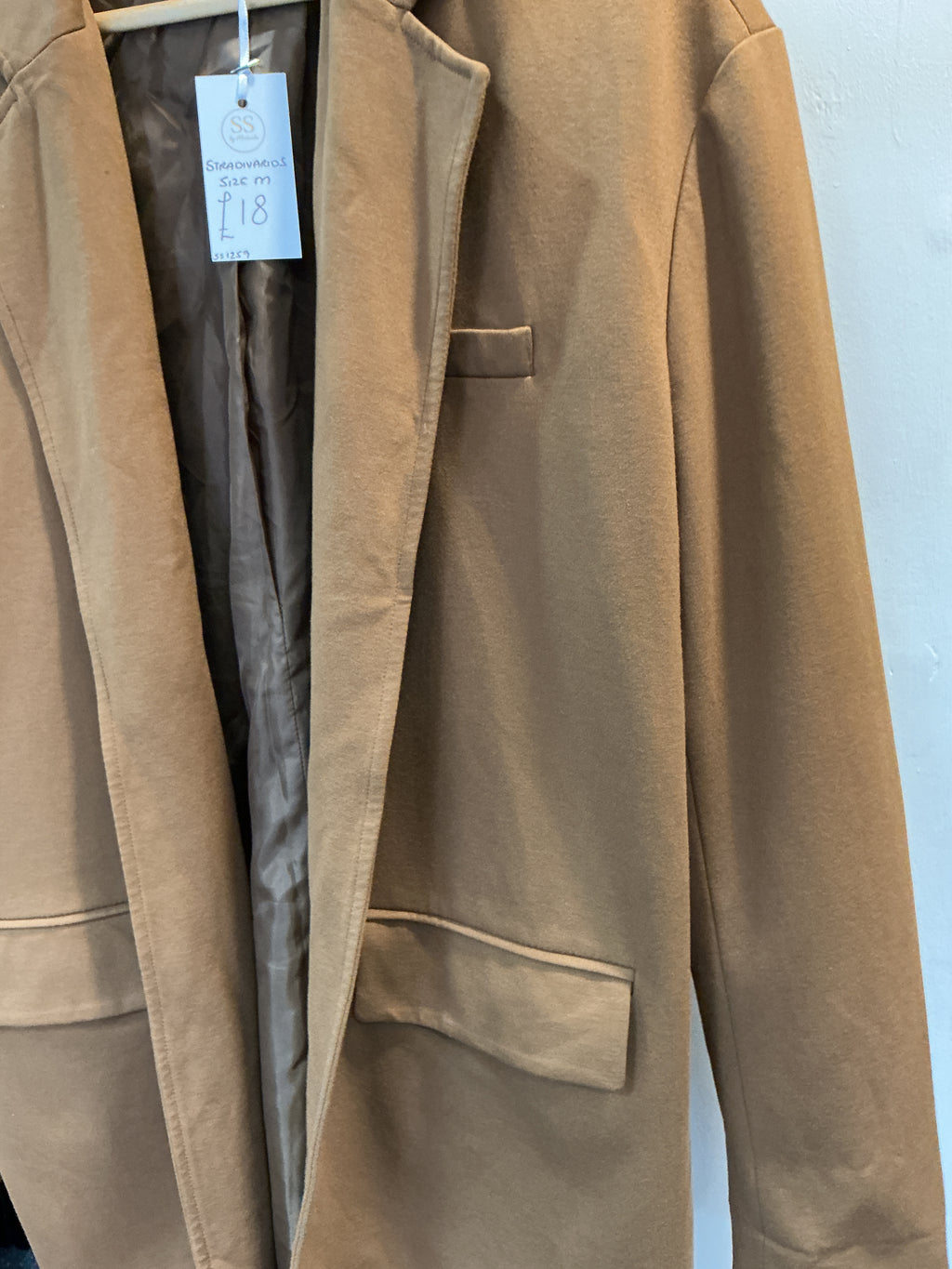 Stradivarius Camel Oversized Blazer – Size M