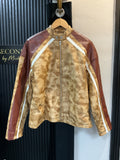 PrettyLittleThing Brown & Tan Contrast Racer Jacket – Size 8 – New