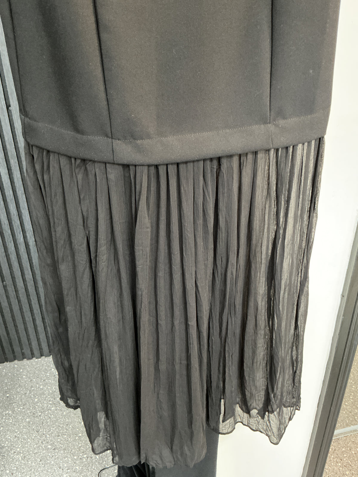 F&F Black Bandeau Drop-Waist Midi Dress – Size 12 New