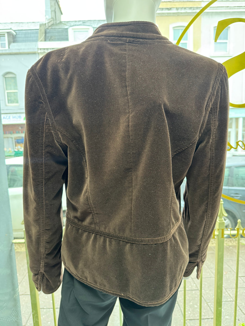 Wallis Brown Velvet Military Jacket – Size 12
