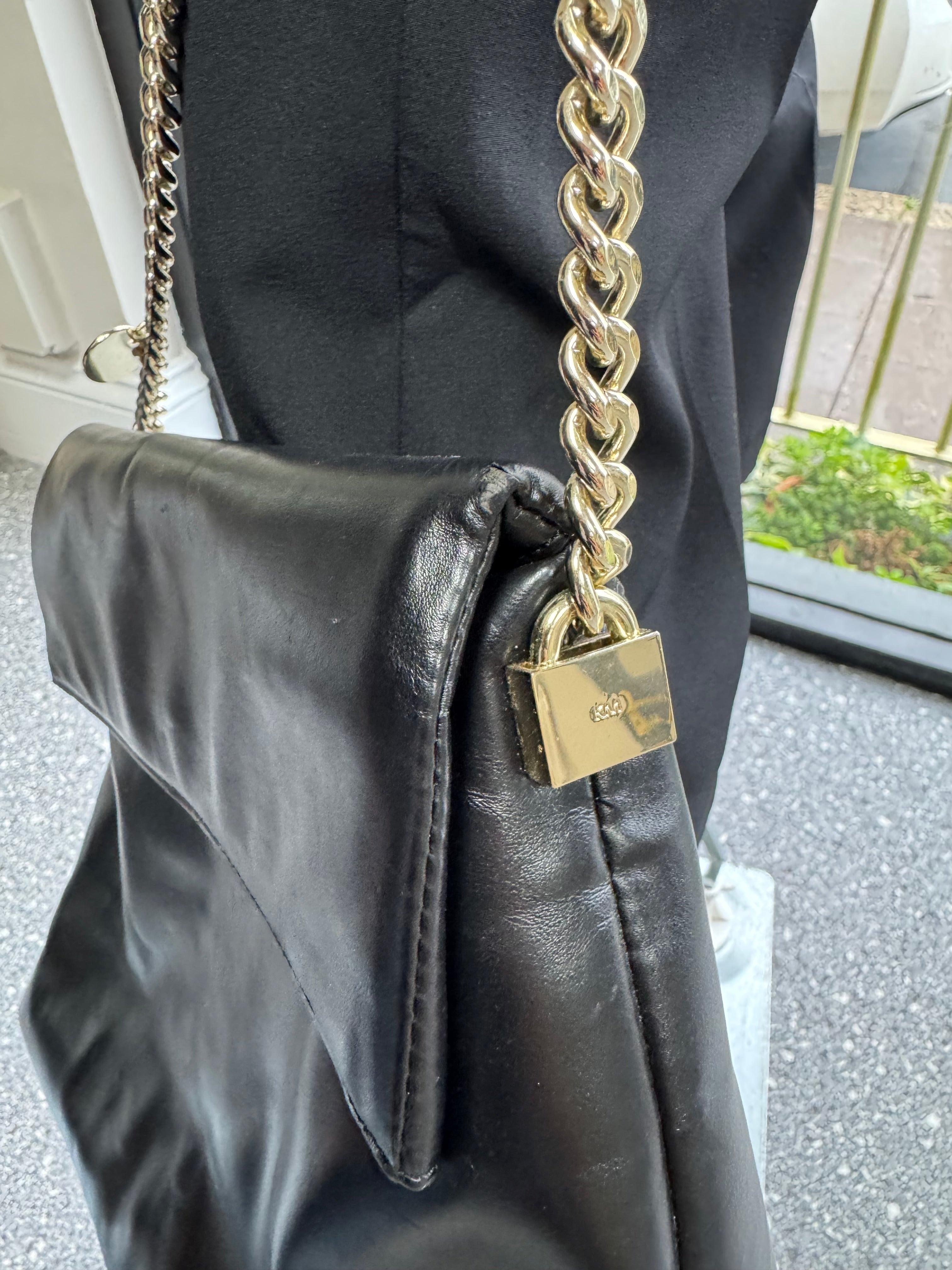 Karen Millen Black Chain Shoulder Bag