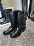F&F Black Buckle Biker Boots – Size 7 New