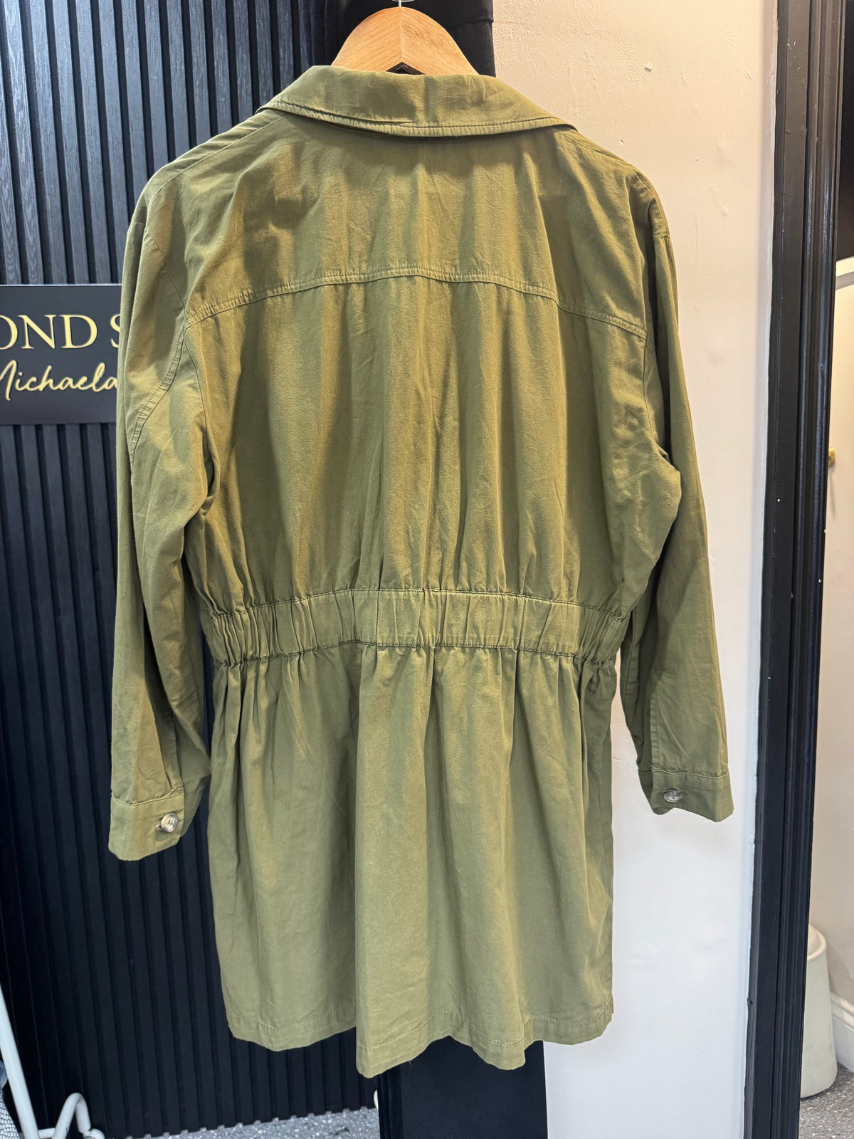 Zara Khaki Utility Shirt Dress – Size M