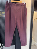 Next Burgundy Tailored Trousers – Size 16