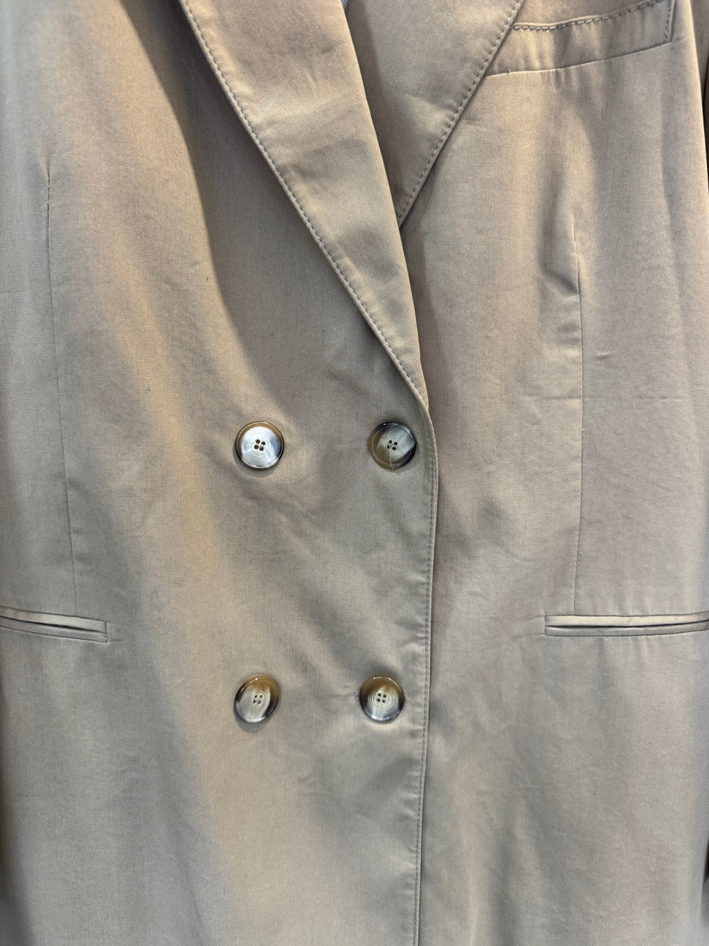 Zara Beige Double-Breasted Blazer – Size L