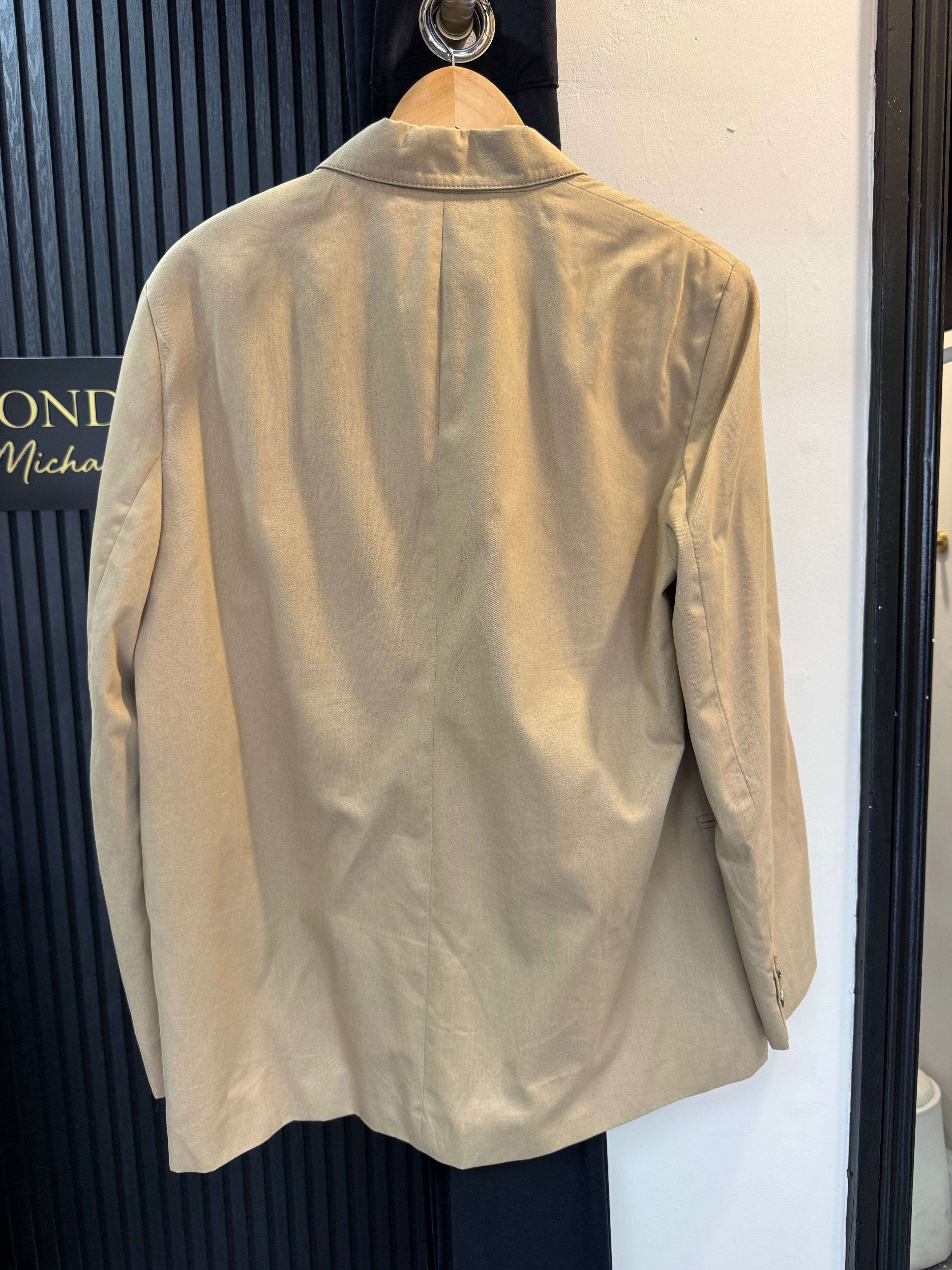 Zara Beige Double-Breasted Blazer – Size L