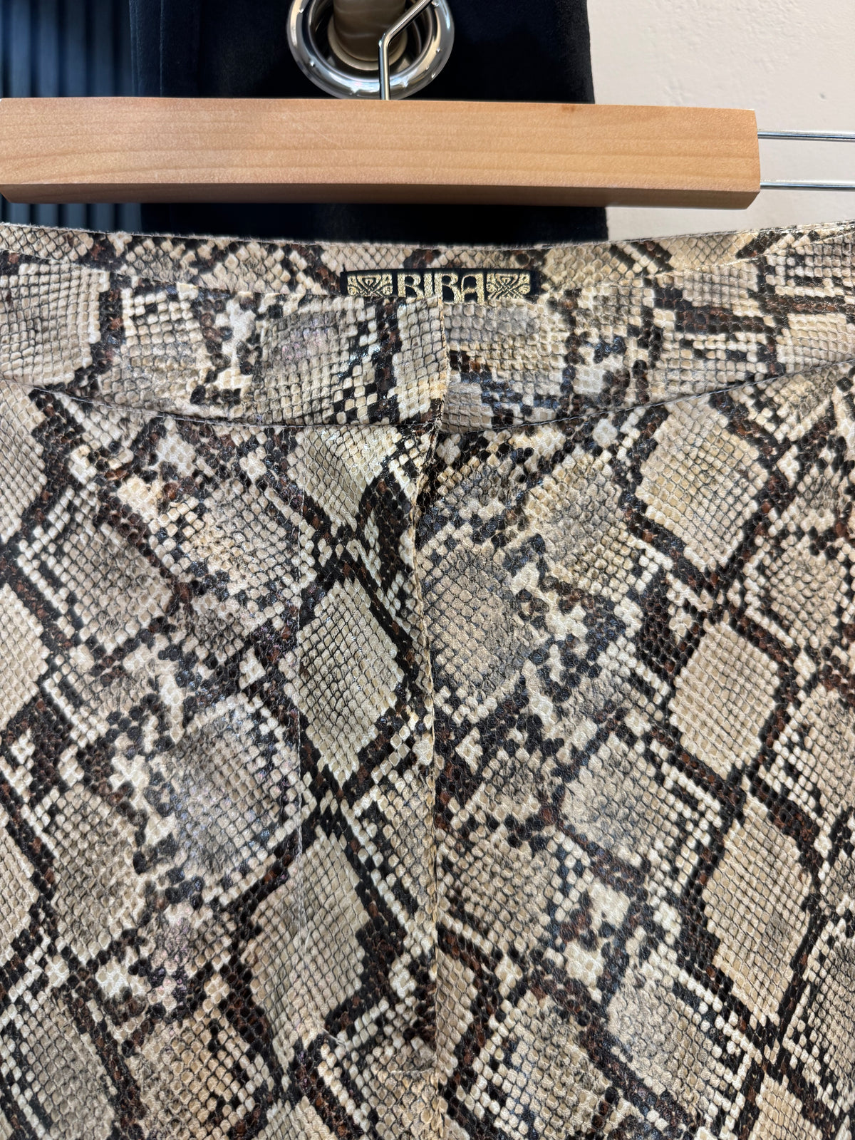 Biba Snake Print Faux Leather Trousers Size 16