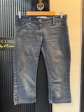 Vintage Y2K Next Dark Wash Embroidered Capri Jeans Size 12