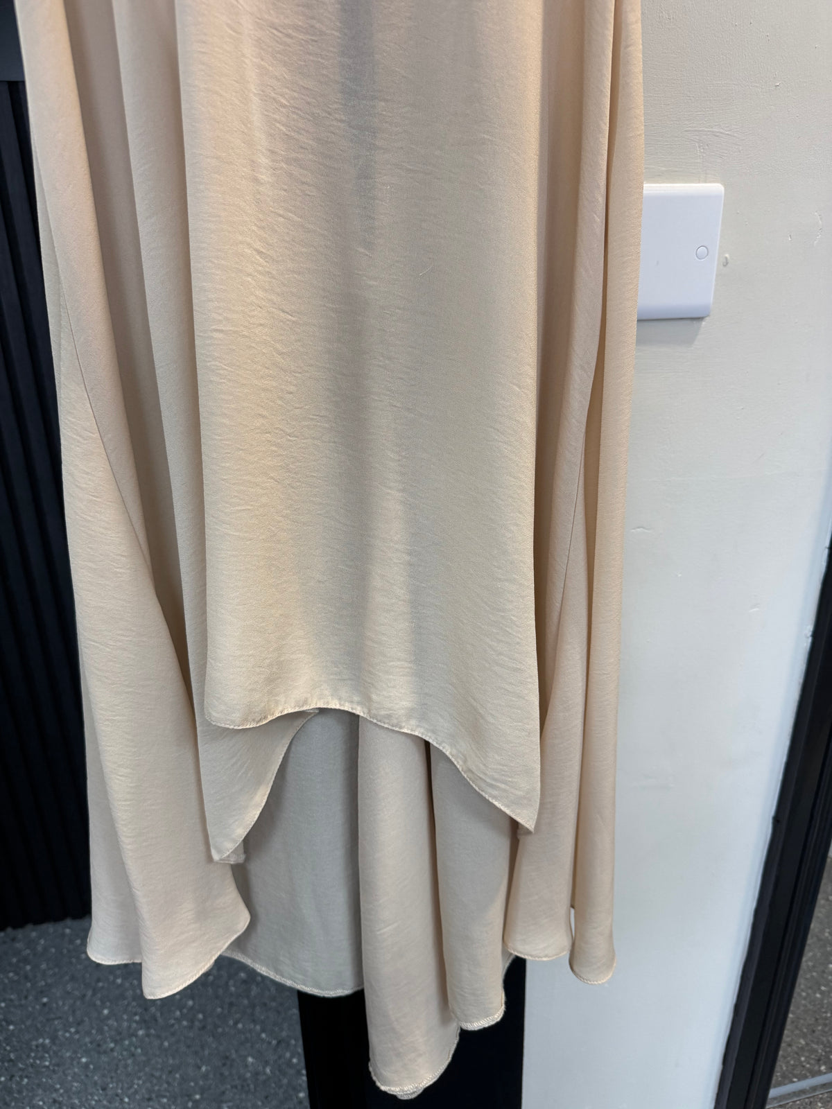 River Island Cream Layered Drape Sleeveless Top Size 10