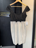 River Island Y2K Black & Cream Bow Detail Dress – Size 12
